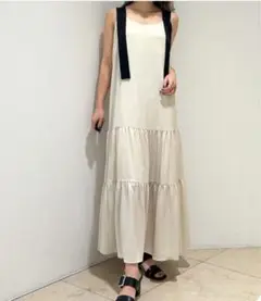 【美品】グレースコンチネンタル　ティアードロングワンピース・ダイアグラム