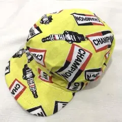 70s ヴィンテージ Champion plug 総柄ハット ☆1970's CHAMPION チャンピオン プラグ ビンテージ HAT 総柄