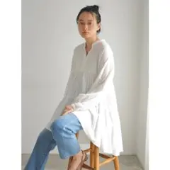 AMERICAN HOLIC ティアードノーカラーギャザーチュニック 未使用品