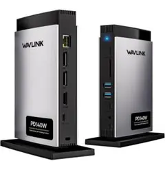 ドッキングステーション、3画面モード出力2DP+1HDMI+POWER