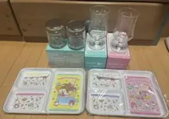 サンリオあたりくじ ランチプレート、グラス、 小瓶セット