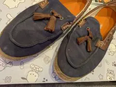 OAK ネイビー タッセル デッキシューズ