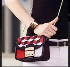 FURLA メトロポリス ミニ チェーン ショルダー バッグ