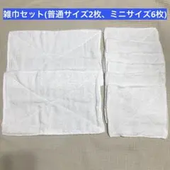 【新品未使用タオル】雑巾セット(普通サイズ2枚、ミニサイズ6枚)