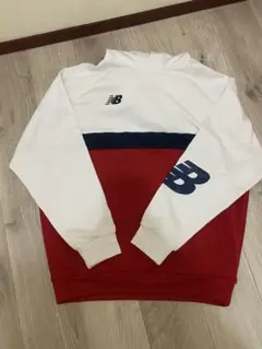 new balance Lサイズ パーカー ホワイト/レッド