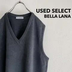 古着 “BELLA LANA” Plain Knit Vest (gray)