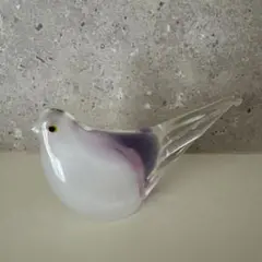 ガラス　鳥のオブジェ