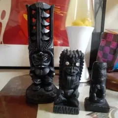ビンテージ TIKI 置物 3セット LAVA COCJOES 他 ティキ 置物