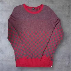Paul Smith ニット ウール 赤 チェック archive y2k