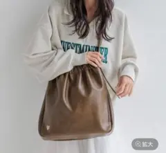 LOWRYS FARMギャザーショルダーバッグ