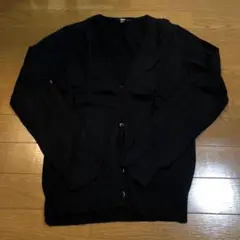 UNIQLO / UVカットスーピマコットンVネックカーディガン　長袖　ブラック