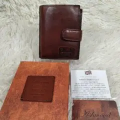 Ashwood Leather イギリス 箱付き 折財布 ブラウン