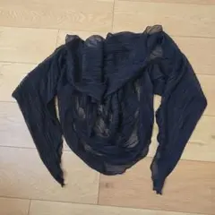 ブラック プリーツ カーディガン スカーフ