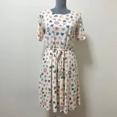 ジュンコシマダ　花　草花　夏　紐ベルト　ワンピース　素敵　デザイン　大人