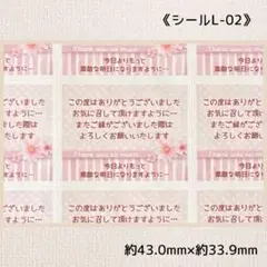《シールL-02》サンキューシール 64片
