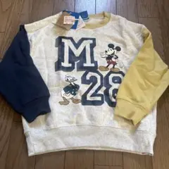 新品　120㎝　ミッキー ドナルド　裏起毛　トレーナー