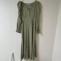 archivesアルシーヴ 花柄バックレースアップワンピース