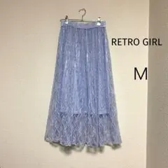 ロングスカート　シフォン　レース　スカート