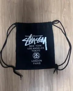 ストゥーシー　ナップサック黒