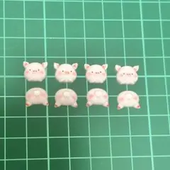 ネイルパーツ 豚 ぶた 8個セット