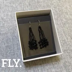 未使用✨ オニキス ブラック水滴ピアス FLY