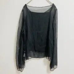 【美品】Edit sheen シアー長袖トップス 黒 キャミソール 2点セットM