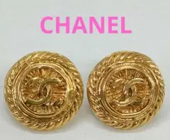 ANH07 シャネル 美品 ココマークイヤリング プレート付き