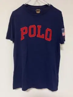 ポロラルフローレン Tシャツ　ネイビー　星条旗
