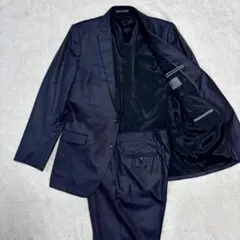 美品 カルバンクライン メンズ スーツ ビジネス セット 上下 ネイビー XL