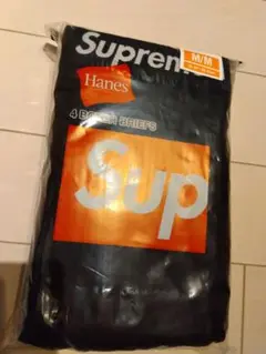 ステッカー付、画像袋付（下部開封）supreme ボクサーパンツ M　黒 1枚