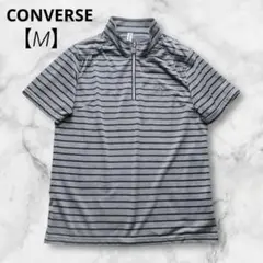 CONVERSE コンバース　ストライプ ハーフジップシャツ 【M】