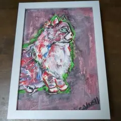 手描きアクリル画　B5サイズ一点もの