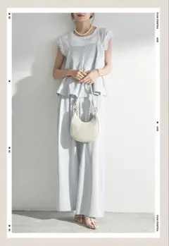 最新　タックキャミ×リラックスパンツセットアップ　frene lumier
