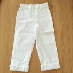 裾レース　クロップドパンツ