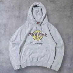 【HardRockCafe】ハードロックカフェロゴ入りフーディーパーカー短丈