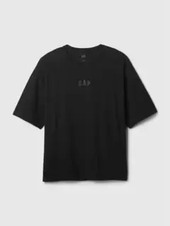 GAP ギャップ ミニアーチロゴ オーバーサイズTシャツ ブラック