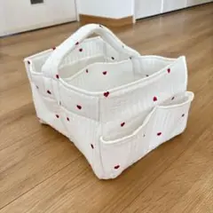 ハート柄収納バスケット