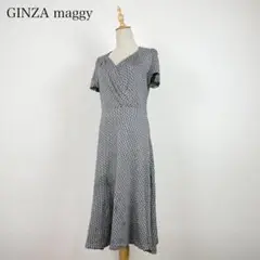 GINZA MAGGY カシュクール ストレッチ ワンピース