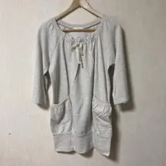 千趣会　ベルメゾン　七分袖ロングトレーナー　サイズL 新品