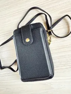 【Annekor】スマホショルダーバッグ スマホショルダーポーチ ブラック
