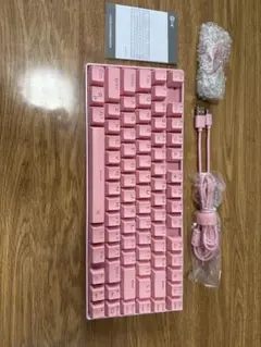 ピンク USB接続 キーボード 英語配列