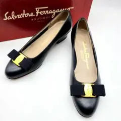 Salvatore Ferragamo パンプス ネイビー ヴァラ