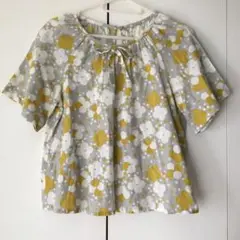 C【美品】サリースコット sally scot 花柄トップス ブラウス リボン