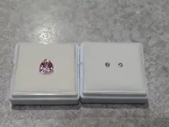 【クンツァイト＆ペアモルガナイト】2.54ct＆0.13ct程度(自宅計測にて)