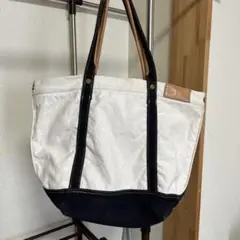 ampersand アンパサンド キャンバストートバッグ　レザーハンドル