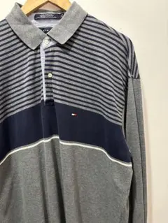 海外製 TOMMY HILFIGER トミーヒルフィガー ポロシャツ ボーダー