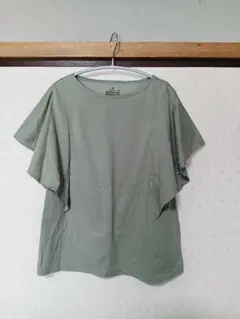 無印　レディース　フレアスリーブ Tシャツ