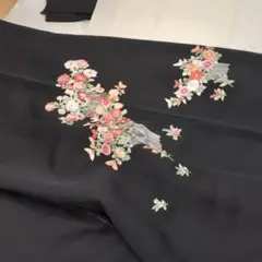 蘇州花柄刺繍黒羽織　新品未使用