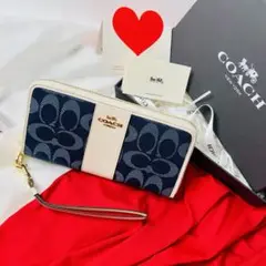 【美品】COACH コーチ 長財布 ラウンドファスナー
