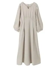 【新品】七分袖ボリュームスリーブワンピース サイズF
